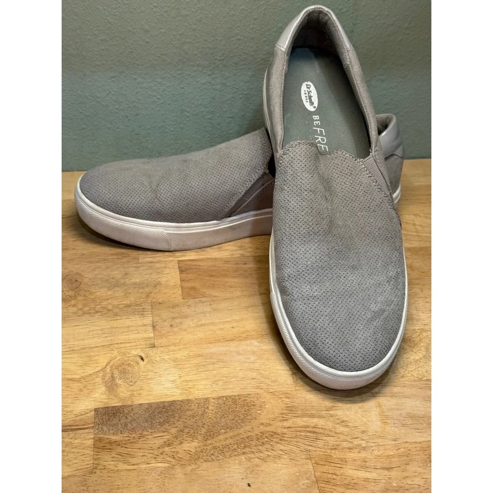 Dr. Scholls Madison Gray Perforated Slip On Sneakers Womens Shoes